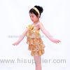 Metalic Edged Kids Dance Outfits Tiered Full Sequin Dress Shorts Including