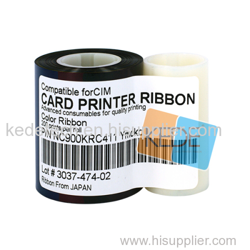 For CIM NC900KRC411 YMCKO Color Compatible Ribbon - 200 prints/roll
