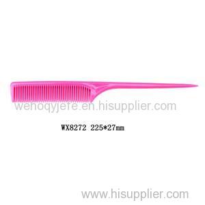 AK-8272 Tail Comb Amber Color Plastic Hair Comb