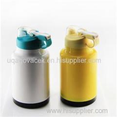 30OZ Double Wall PP Vacuum Water Bottle Recycle Water Bottle Vacuum Flask With Straw And Handle