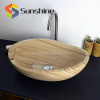 China Sandstone Bathroom Basin Oval Basin