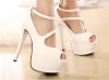 high heel peep toe platform strap ankle ladies dress sandals