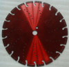 Laser welded turbo segmented diamond blade with slant slot and cooling hole