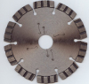 Laser welded turbo segmented diamond blade with low noise laser cutting slot