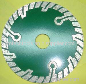 Sintered turbo blade with protect teeth for granite