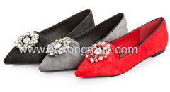 New style rhinestone flat heel shoes