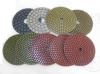 Diamond polishing pad for wet use