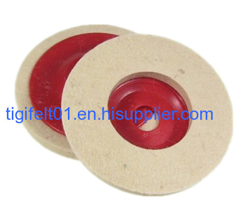 felt wheels with red color disc