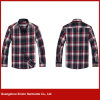 Mens organic custom cotton plaid slim fit business shirt