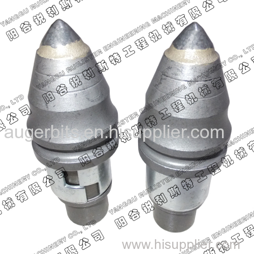 Conical Bits and Bullet Teeth for Foundation Drilling and Construction Tools