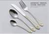 Wholesale Flatware Set Gold plated Dinner Spoon& Fork Cutlery Set