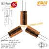 LKG Series 105C 8000 ~ 12000 Hours Capacitors Radial Aluminium Electrolytic Capacitors for General Purpose RoHS