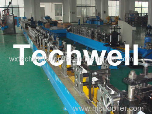 High Quality PU Foam Rolling Door Slat Roll Forming Machine With Flying Saw Tracking Cut