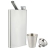 Stainless Steel Hip Flask with Built in Cigar Case