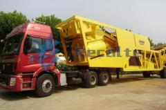 50m3 mobile concrete batching/mixing plant with truck
