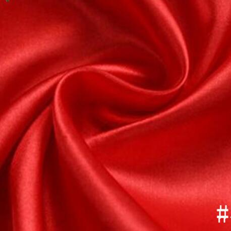 Dye Red Satin Dress Fabric Wholesale