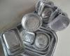 Thin Disposable aluminium foil food containers Double Bright Side