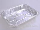 Food Aluminum Foil Baking Pans Medium Size Rectangle For Meat Loaf