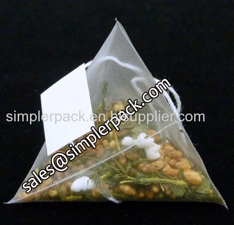Pyramid Nylon Mesh Tea Bag Packing Machine with Measuring Cup