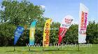Outside Flying Advertising Feather Flags Banner With Aluminum Pole Double Sided