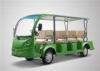 Green Color 11 Seats Electric Sightseeing Bus 72V Battery 5 KW Motor Power