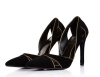 Ladies black faux suede stiletto heel shoes