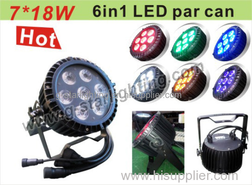 7*18w 6in1 leds par can/outdoor lighting/stage lighting/dj lights/led par lights