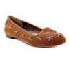 PU suede fashion pull on flat women dress shoe with star