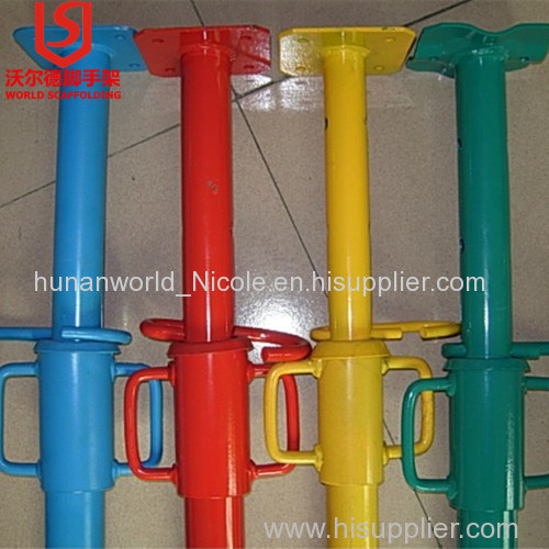 Steel tubular scaffolding adjustable U head acrow prop for H20 beam formwork WORLD SCAFFOLDING CO LTD