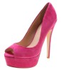 Ladies classic high heel dress shoes pink