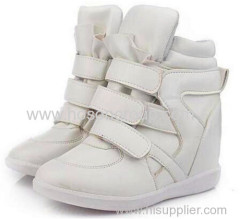 Fashion hook loop velcro women casual shoe