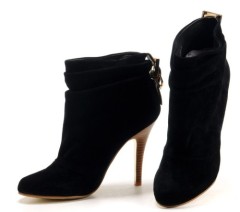 Black stiletto heel high heel dress women boots