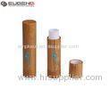 5 G Cylinder Bamboo Empty Lip Balm Tubes / Wooden Lip Balm Containers