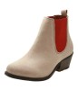 Lady suede elastic chunky heel shoes