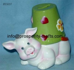 Ceramic Piggy bank .