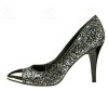 Ladies pull on fashion dress shoes with shining paillettes