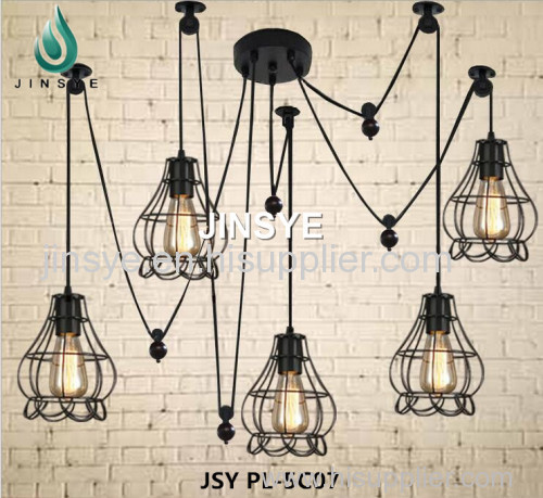 Modern industrial iron cage shade design light lamp