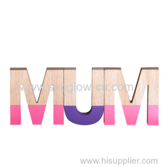 Wooden Letter With Colorful Printing