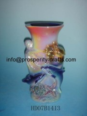 Ceramic glazed vase .