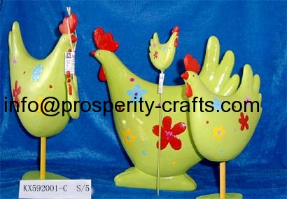 Ceramic Easter Hen and Flowerpot