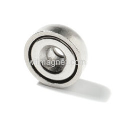 Strong Neodymium magnetic Pot magnets/Cup With Countersunk Holes Screws Hooks