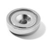 Neodym Flat Pot magnet with Hook 32 x 18mm 34 kg Pot Magnet strong Hole Magnets