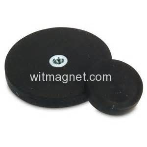 Rubber coated magnetic assembly base using ndfeb Disc magnet inside design