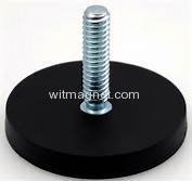 Rubber Coated Neodymium NdFeB Pot Magnet With Thread Rod M5 M8