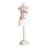 Mini Wooden Lady Model With Flowers Printing