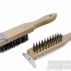 Black Steel Bristle Wooden Handle Wire Brush