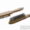 Stainless Steel Bristle Wooden Handle Wire Brush