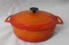 Enamel Cast Iron Casserole with two handle