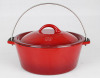 cast iron enamel casserole pot