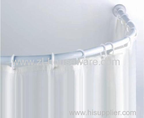 Shower curtain rod C type aluminum PVC coated